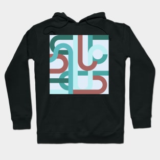 Blue geometric pattern abstract Hoodie